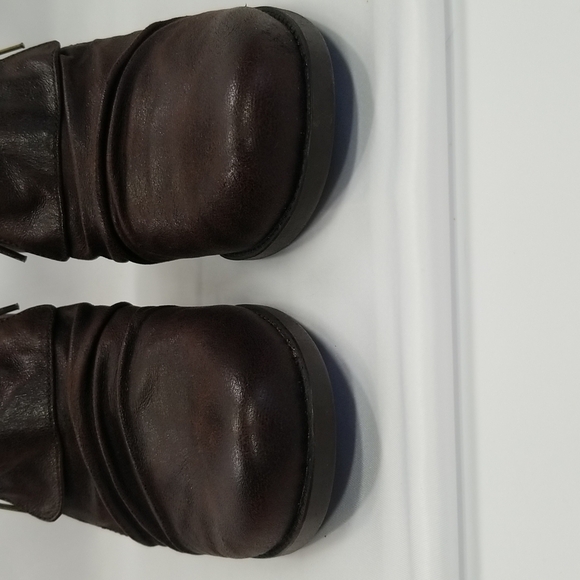 Baretraps SZ 9M Rosamund Ankle Boots Booties Heeled Brown Side Zip Vegan - Picture 5 of 11